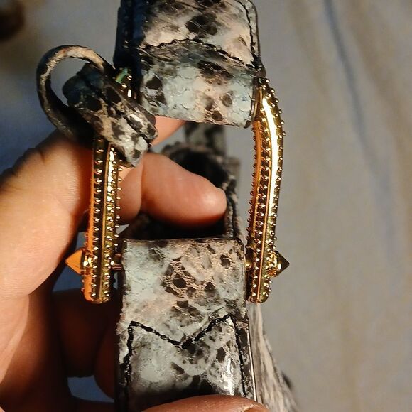 Aimee KESTENBERG Snakeskin Patterned LEATHER Shoulder Bag - Picture 5 of 8